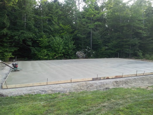 Concrete Basketball Court in Maine